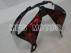 Yamaha YZF-R6 2003-2004 Injection ABS Fairing - Flame - Red wine color Black - MFS3484 - Fairings Kit