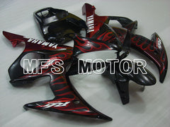 Yamaha YZF-R6 2003-2004 Injection ABS Fairing - Flame - Red wine color Black - MFS3484 - Fairings Kit