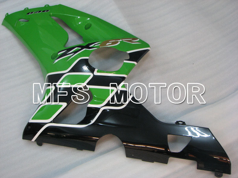 Kawasaki NINJA ZX6R 2003-2004 Injection ABS Fairing - Factory Style - Black Green - MFS3705 - Fairings Kit