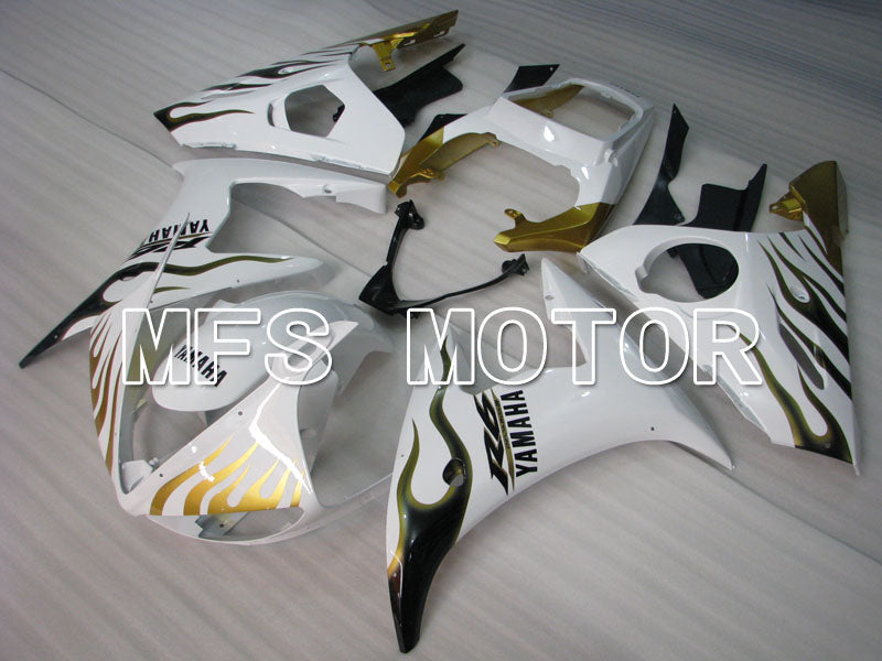Yamaha YZF-R6 2005 Injection ABS Fairing - Flame - Gold White - MFS3714 - Fairings Kit