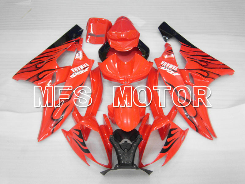 Yamaha YZF-R6 2006-2007 Injection ABS Fairing - Flame - Red Black - MFS3726 - Fairings Kit