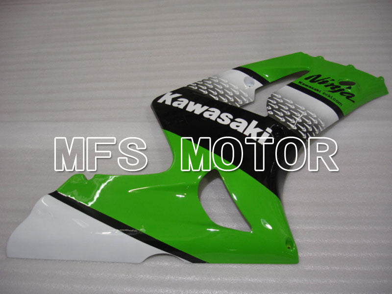 Kawasaki NINJA ZX6R 2003-2004 Injection ABS Fairing - Factory Style - Black Green - MFS3705 - Fairings Kit