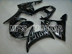 Yamaha YZF-R6 2005 Injection ABS Fairing - Flame - Black Gray - MFS3744 - Fairings Kit