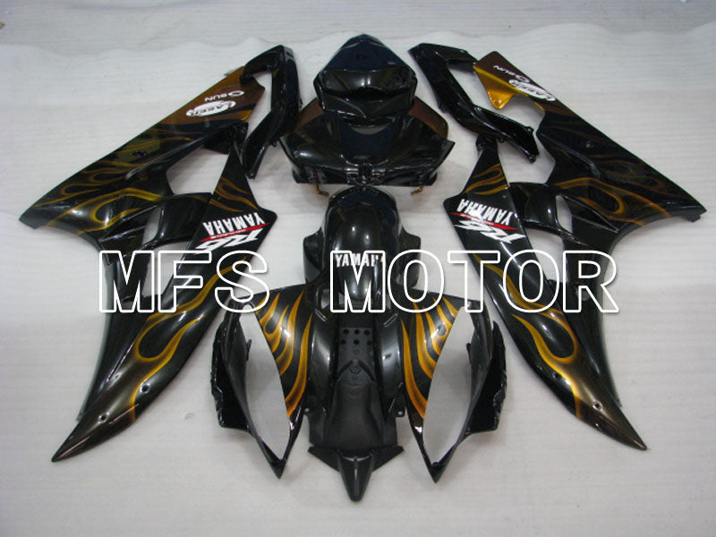 Yamaha YZF-R6 2006-2007 Injection ABS Fairing - Flame - Gold Black - MFS3752 - Fairings Kit