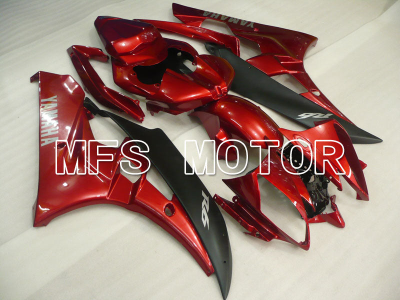 Yamaha YZF-R6 2006-2007 Injection ABS Fairing - Factory Style - Red wine color Black Matte - MFS3759 - Fairings Kit