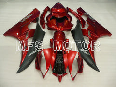 Yamaha YZF-R6 2006-2007 Injection ABS Fairing - Factory Style - Red wine color Black Matte - MFS3759 - Fairings Kit