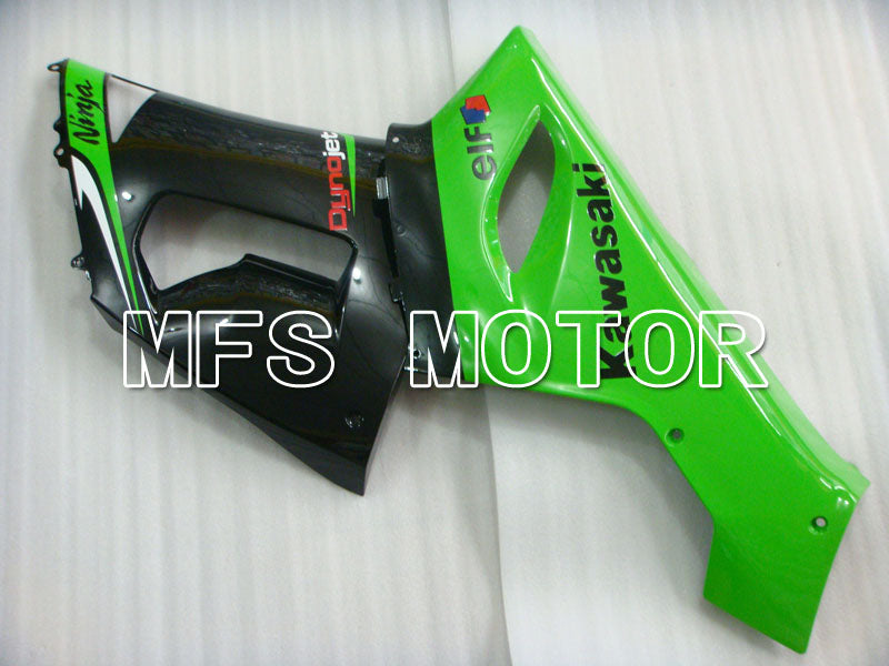 Kawasaki NINJA ZX6R 2005-2006 Injection ABS Fairing - Factory Style - Black Green - MFS3785 - Fairings Kit