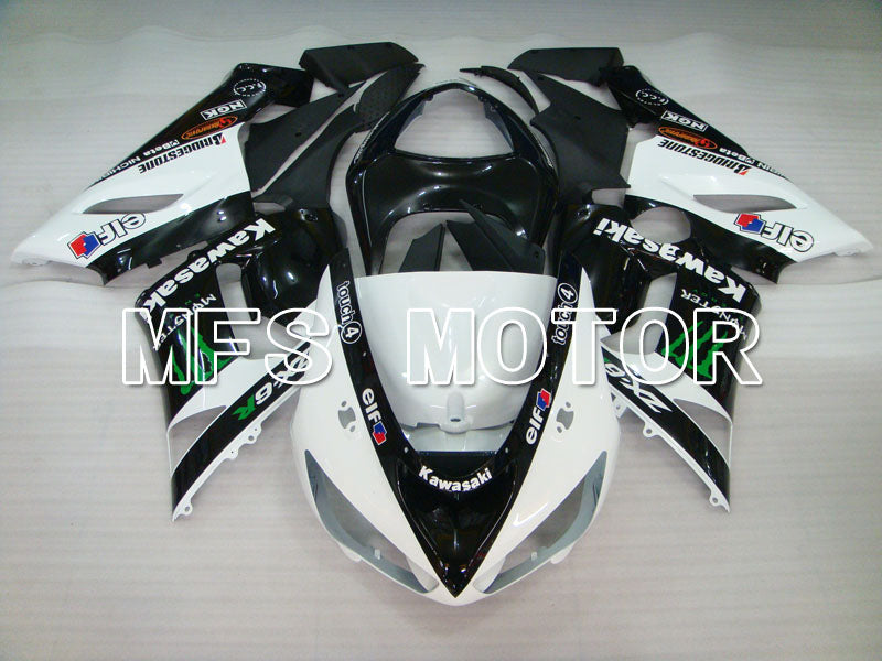 Kawasaki NINJA ZX6R 2005-2006 Injection ABS Fairing - Monster - Black White - MFS3808 - Fairings Kit