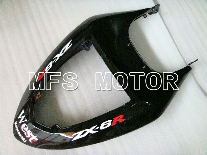 Kawasaki NINJA ZX6R 2005-2006 Injection ABS Fairing - West - Black White - MFS3814 - Fairings Kit