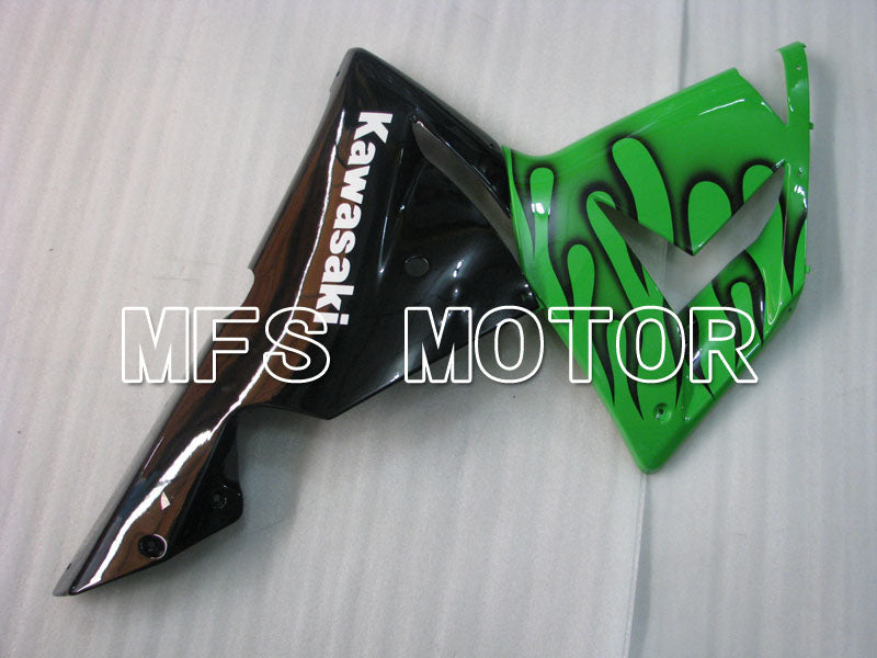 Kawasaki NINJA ZX10R 2004-2005 Injection ABS Fairing - Flame - Black Green - MFS3954 - Fairings Kit