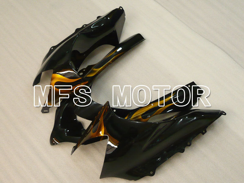 Kawasaki NINJA ZX10R 2004-2005 Injection ABS Fairing - Flame - Black Gold - MFS3957 - Fairings Kit