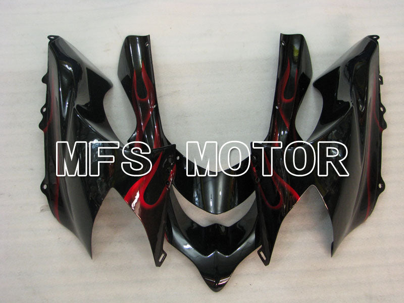Kawasaki NINJA ZX10R 2004-2005 Injection ABS Fairing - Flame - Black Red - MFS3961 - Fairings Kit