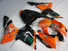 Kawasaki NINJA ZX10R 2004-2005 Injection ABS Fairing - Monster - Black Orange - MFS3969 - Fairings Kit