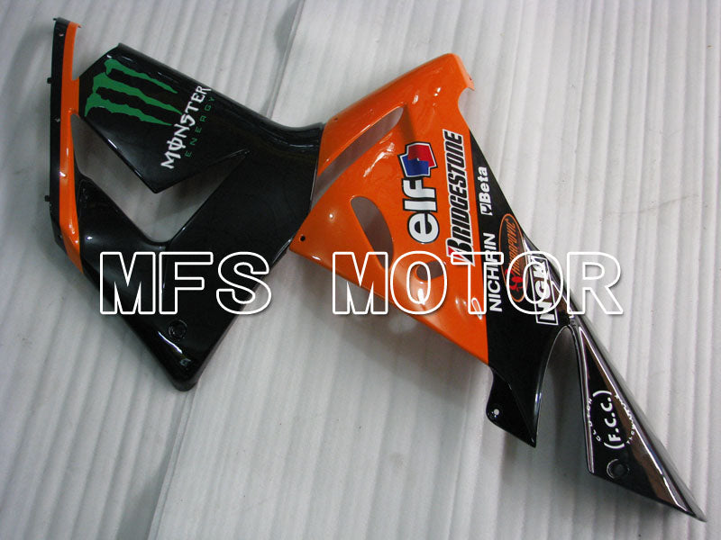 Kawasaki NINJA ZX10R 2004-2005 Injection ABS Fairing - Monster - Black Orange - MFS3969 - Fairings Kit