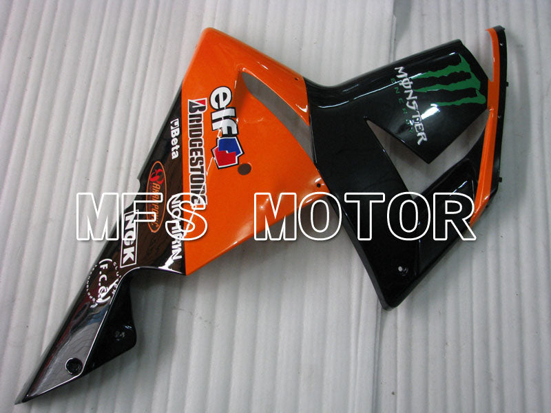 Kawasaki NINJA ZX10R 2004-2005 Injection ABS Fairing - Monster - Black Orange - MFS3969 - Fairings Kit