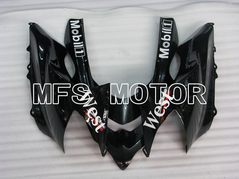 Kawasaki NINJA ZX10R 2004-2005 Injection ABS Fairing - West - Black White - MFS3971 - Fairings Kit