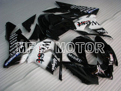 Kawasaki NINJA ZX10R 2004-2005 Injection ABS Fairing - West - Black White - MFS3971 - Fairings Kit