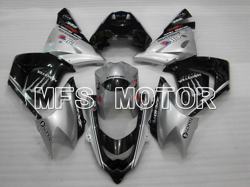 Kawasaki NINJA ZX10R 2004-2005 Injection ABS Fairing - Monster - Black Silver - MFS3974 - Fairings Kit