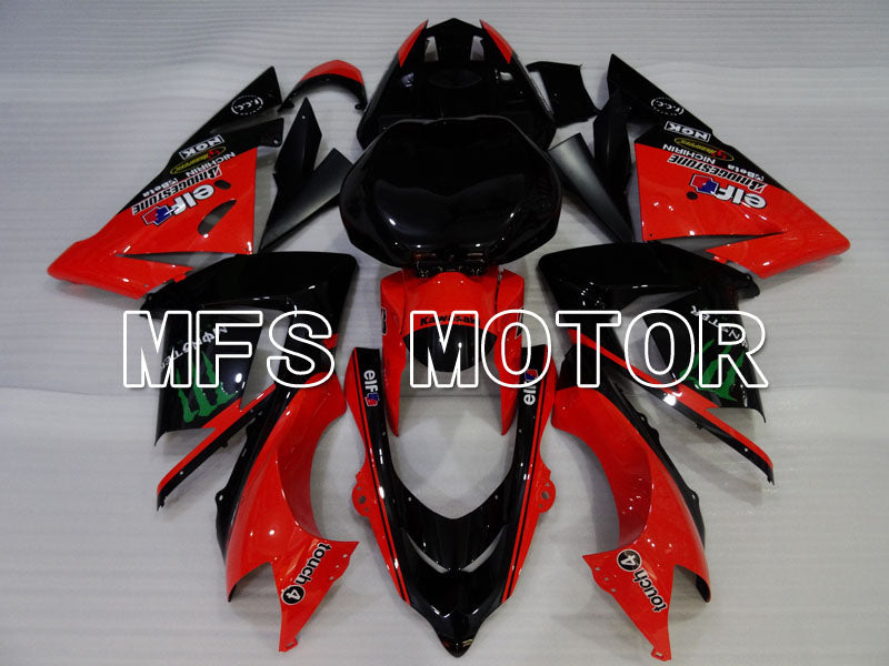 Kawasaki NINJA ZX10R 2004-2005 Injection ABS Fairing - Monster - Black Red - MFS3982 - Fairings Kit