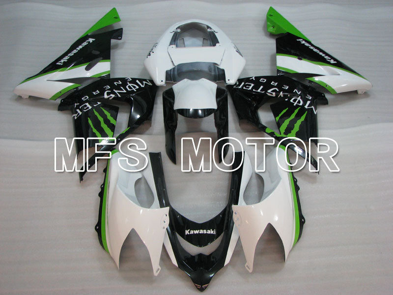 Kawasaki NINJA ZX10R 2004-2005 Injection ABS Fairing - Monster - Black White - MFS3985 - Fairings Kit