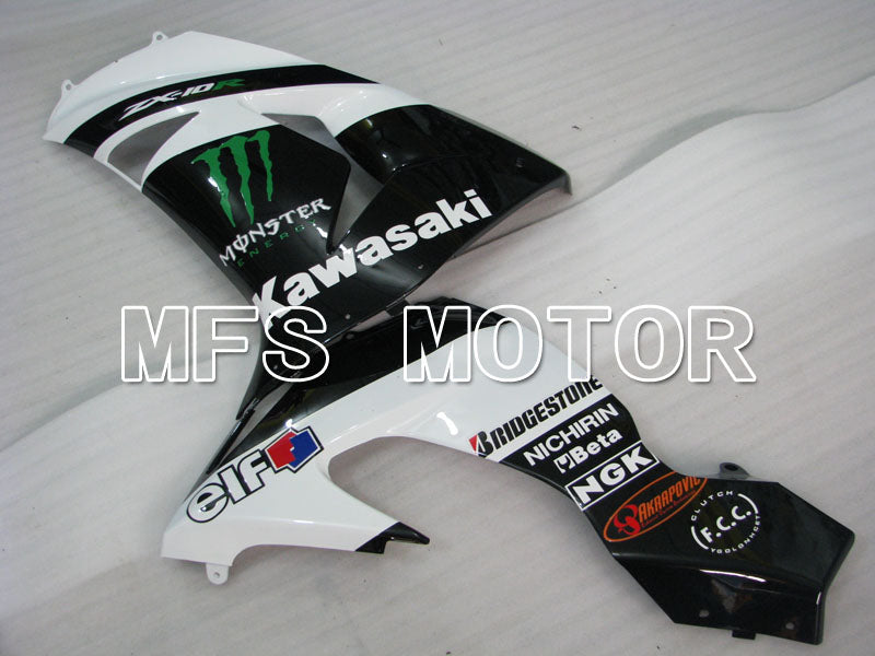 Kawasaki NINJA ZX10R 2006-2007 Injection ABS Fairing - Monster - Black White - MFS4009 - Fairings Kit