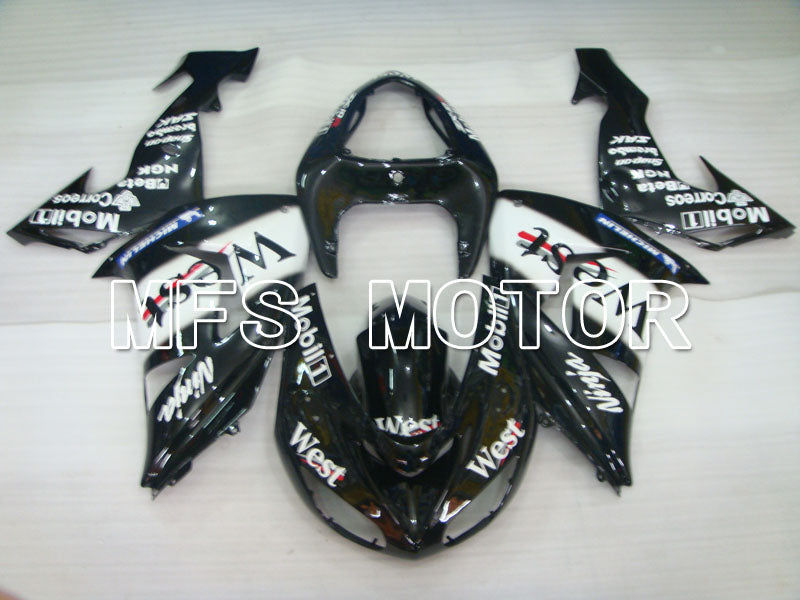 Kawasaki NINJA ZX10R 2006-2007 Injection ABS Fairing - West - Black White - MFS4012 - Fairings Kit