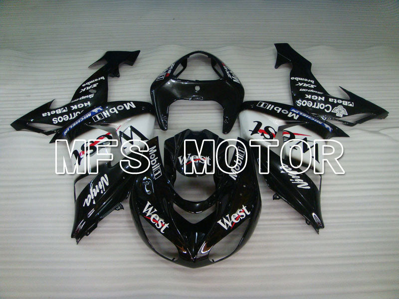 Kawasaki NINJA ZX10R 2006-2007 Injection ABS Fairing - West - Black White - MFS4015 - Fairings Kit