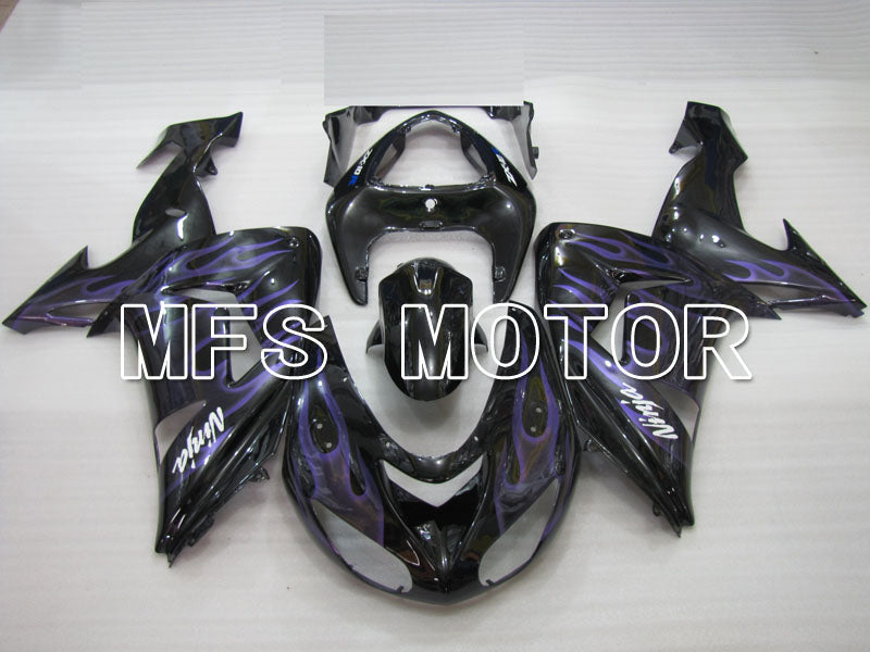 Kawasaki NINJA ZX10R 2006-2007 Injection ABS Fairing - Flame - Black Purple - MFS4027 - Fairings Kit
