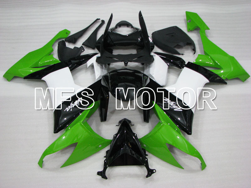 Kawasaki NINJA ZX10R 2008-2010 Injection ABS Fairing - Factory Style - Black Green White - MFS4055 - Fairings Kit