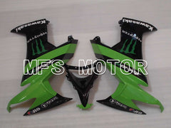 Kawasaki NINJA ZX10R 2008-2010 Injection ABS Fairing - Monster - Black Green - MFS4070 - Fairings Kit
