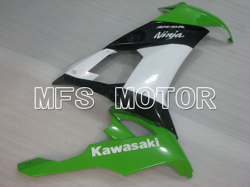 Kawasaki NINJA ZX10R 2008-2010 Injection ABS Fairing - Factory Style - Black Green White - MFS4071 - Fairings Kit