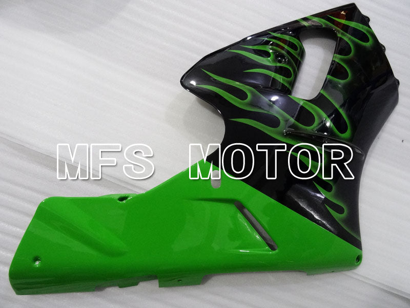 Kawasaki NINJA ZX12R 2000-2001 Injection ABS Fairing - Flame - Black Green - MFS4101 - Fairings Kit