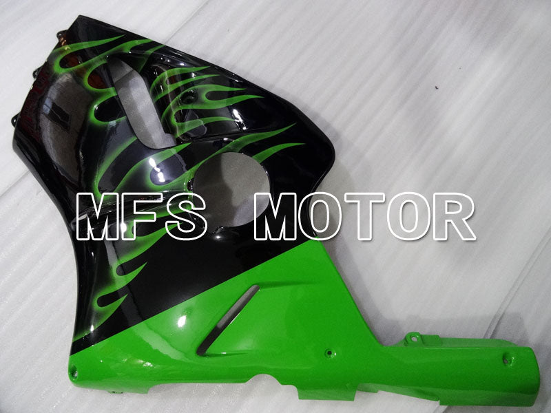 Kawasaki NINJA ZX12R 2000-2001 Injection ABS Fairing - Flame - Black Green - MFS4101 - Fairings Kit