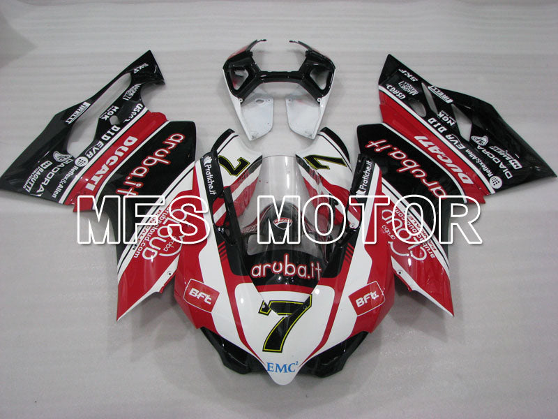 Ducati 1199 2011-2014 Injection ABS Fairing - aruba.it - Black White Red - MFS4108 - Fairings Kit
