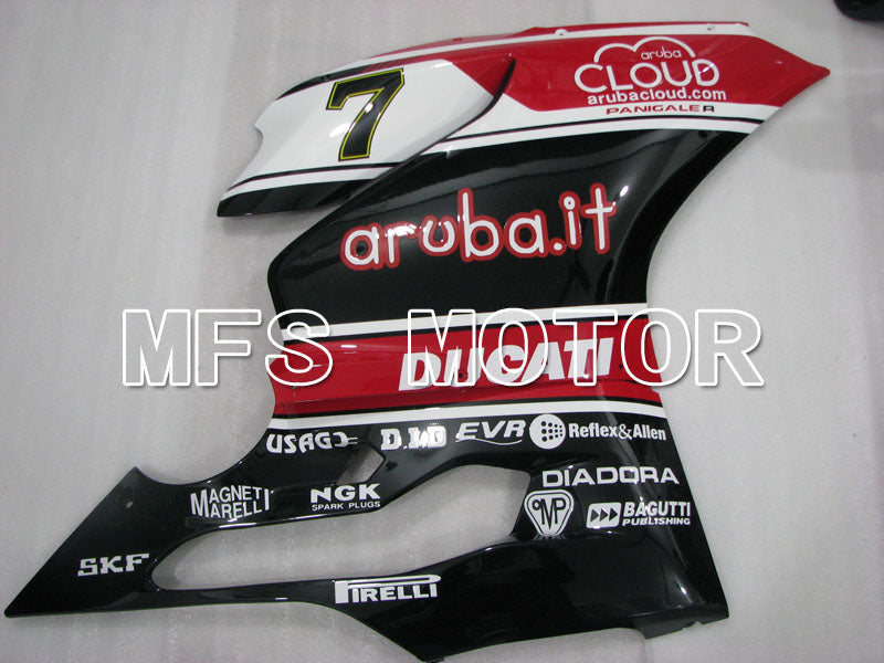 Ducati 1199 2011-2014 Injection ABS Fairing - aruba.it - Black White Red - MFS4108 - Fairings Kit