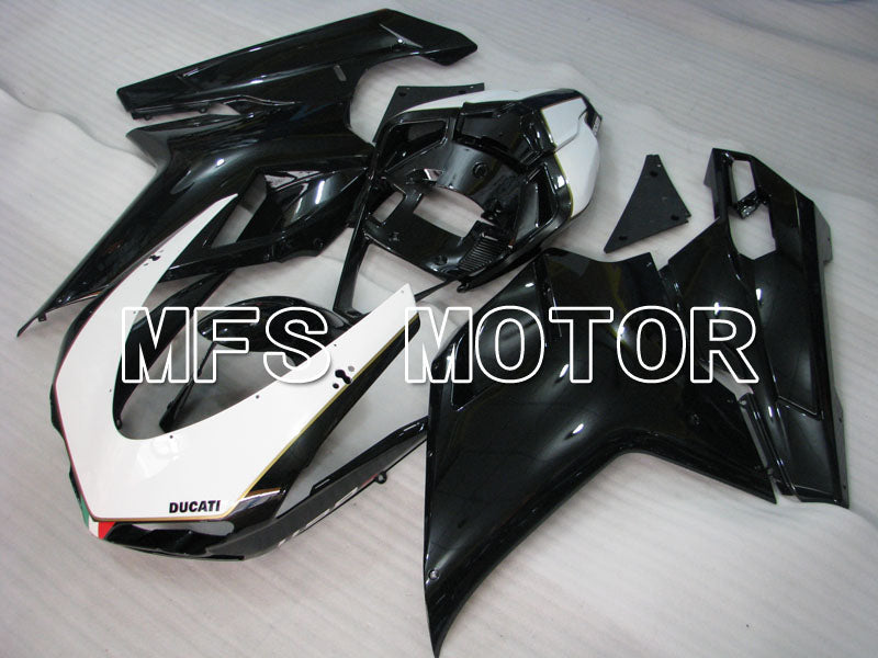 Ducati 848 / 1098 / 1198 2007-2011 Injection ABS Fairing - Factory Style - Black White - MFS4142 - Fairings Kit