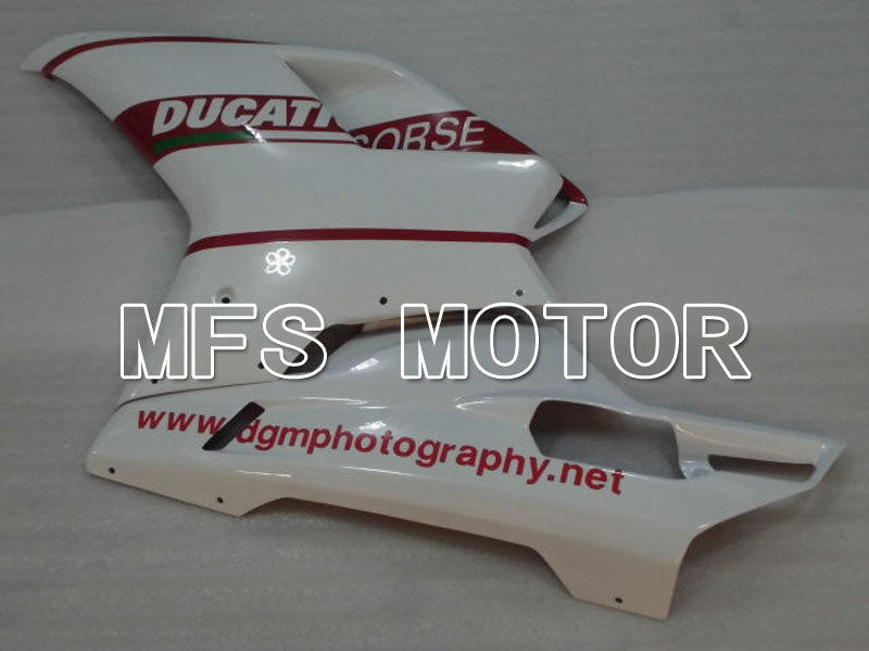 Ducati 848 / 1098 / 1198 2007-2011 Injection ABS Fairing - Factory Style - Red wine color White - MFS4148 - Fairings Kit