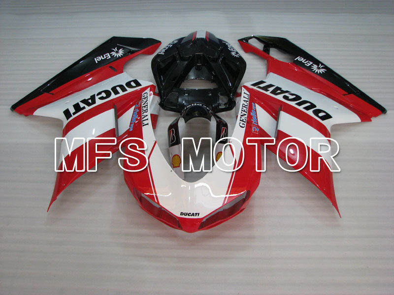Ducati 848 / 1098 / 1198 2007-2011 Injection ABS Fairing - Factory Style - Red White - MFS4159 - Fairings Kit