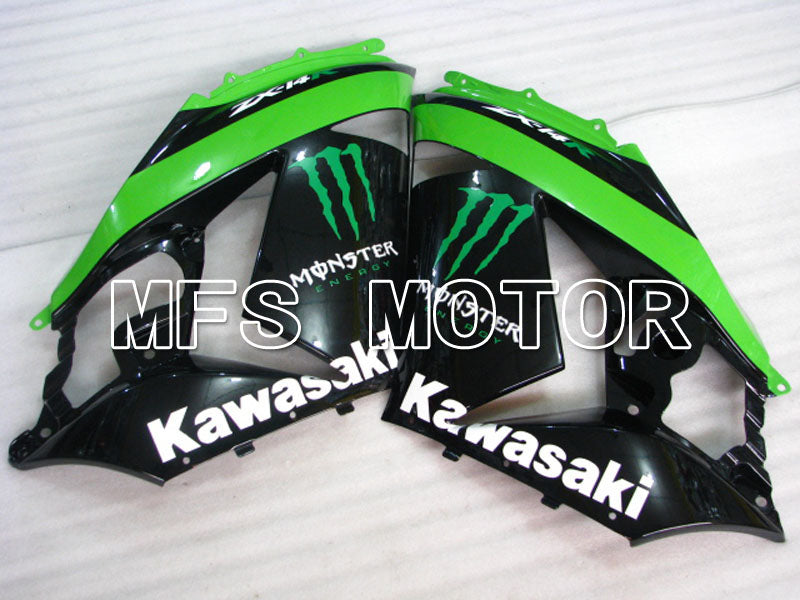 Kawasaki NINJA ZX14R 2006-2011 Injection ABS Fairing - Monster - Black Green - MFS4168 - Fairings Kit