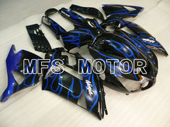 Kawasaki NINJA ZX14R 2006-2011 Injection ABS Fairing - Flame - Black Blue - MFS4183 - Fairings Kit