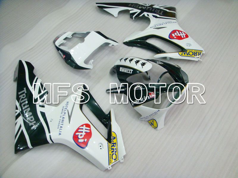 Triumph Daytona 675 2006-2008 Injection ABS Fairing - parkingo - Black White - MFS4191 - Fairings Kit