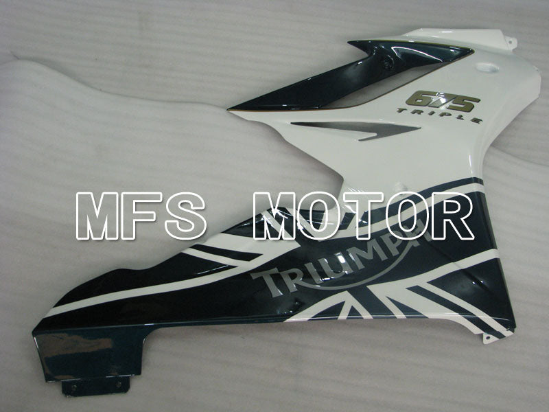 Triumph Daytona 675 2006-2008 Injection ABS Fairing - Factory Style - Black White - MFS4196 - Fairings Kit