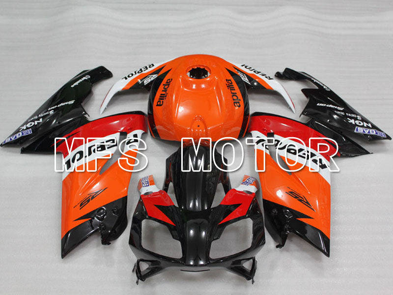 Aprilia RS125 2006-2011 Injection ABS Fairing - Repsol - Black Orange Red - MFS4236 - Fairings Kit