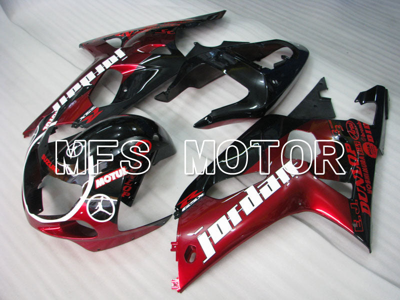 Suzuki GSXR1000 2000-2002 Injection ABS Fairing - Jordan - Black Red wine color - MFS4362 - Fairings Kit