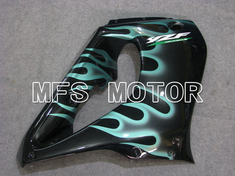 Yamaha YZF1000R 1997-2007 ABS Fairing - Flame - Black Cyan - MFS4423 - Fairings Kit
