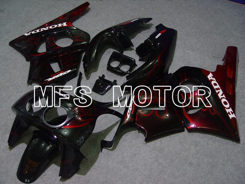 Honda CBR 400RR NC29 1990-1999 ABS Fairing - Flame - Red wine color Black - MFS4628 - Fairings Kit