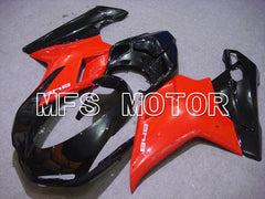 Ducati 848 / 1098 / 1198 2007-2011 Injection ABS Fairing - Factory Style - Black Red - MFS4748 - Fairings Kit