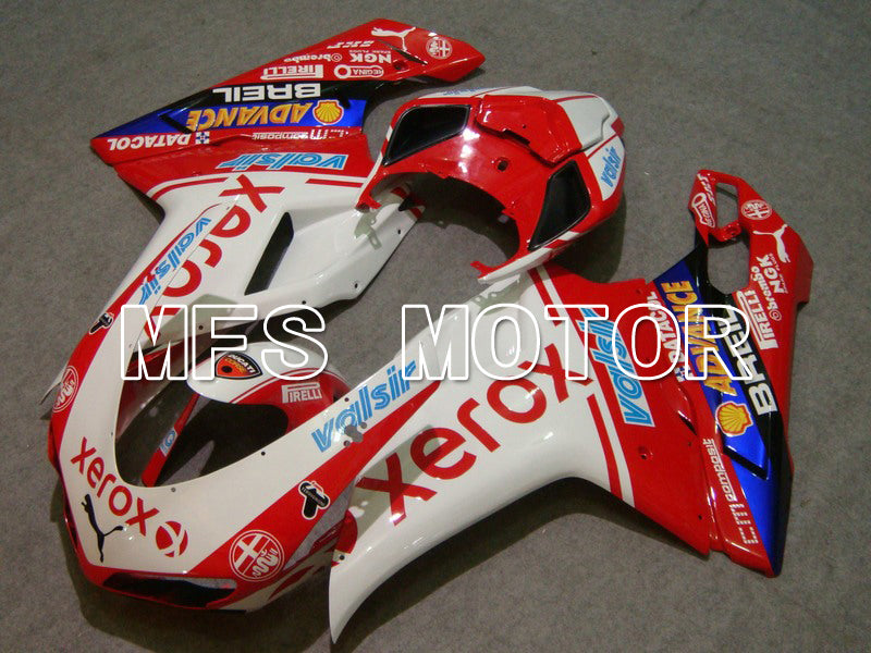 Ducati 848 / 1098 / 1198 2007-2011 Injection ABS Fairing - Xerox - Red White - MFS4779 - Fairings Kit