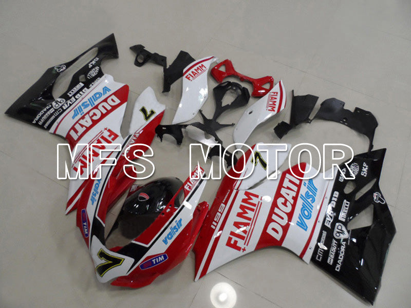 Ducati 1199 2011-2014 Injection ABS Fairing - FIAMM - Red White - MFS4798 - Fairings Kit