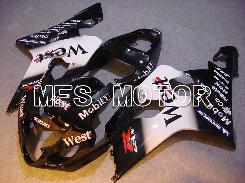 Suzuki GSXR600 GSXR750 2004-2005 Injection ABS Fairing - West - Black White - MFS4853 - Fairings Kit